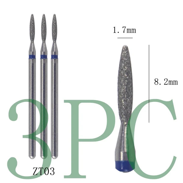 Diamond Nail Drill Bits, 3/32 Inch Cuticle Bit for Nail Drill,Drill Nails Manicure Pedicure Remover Tools for Acrylic Gel Nails