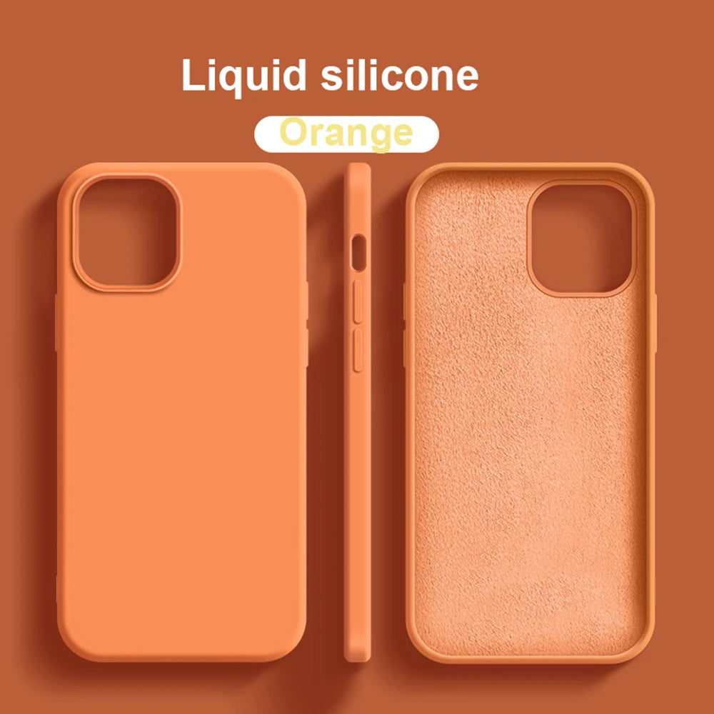 Soft Smooth Protector Shockproof Back CoverFor iPhone 16 Pro Max 15 14 11 12 13 Mini 7 8 Plus XR XS Candy Color Phone Case