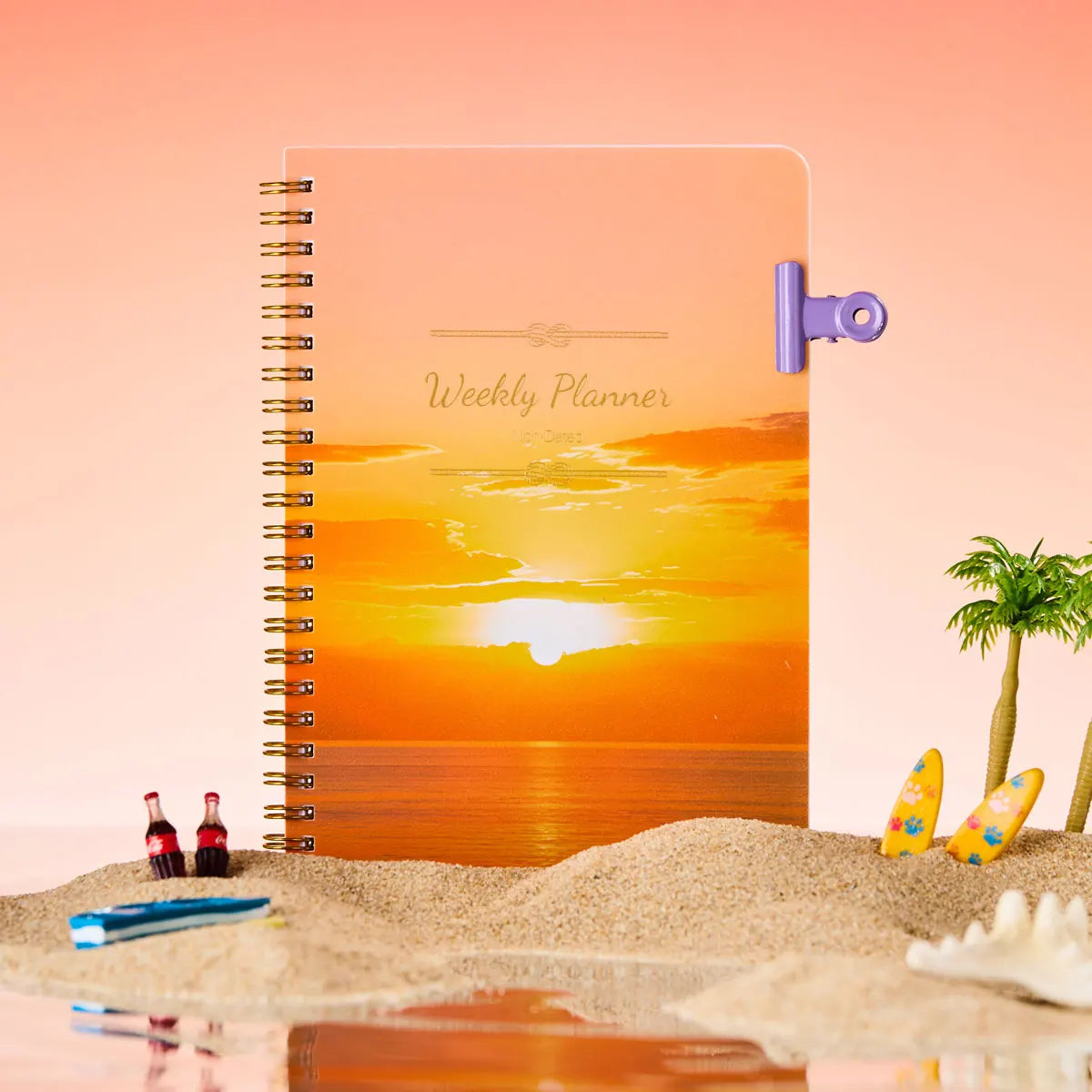 52 Weeks Weekly Planner Notebook A5 Undated Spiral Agenda Daily Student Schedules Journal Stationery Office School Supplies
