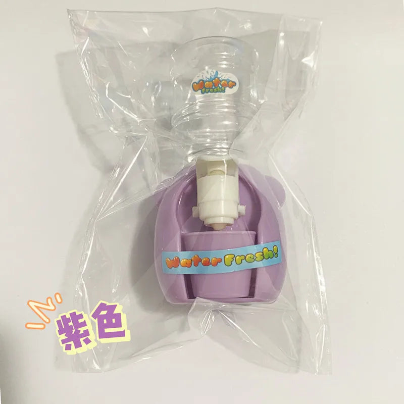 Kids Mini Water Dispenser Toy, Pretend Play Kitchen Set, Fun Press-to-Water Simulation, Tableware Accessories in Bag