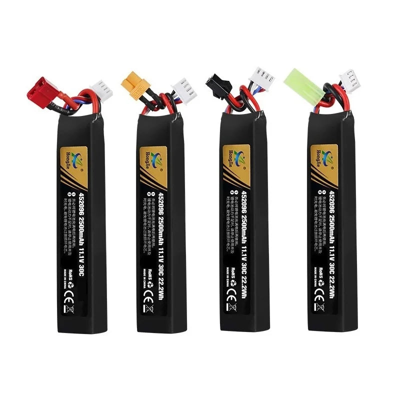 Water Gun Airsoft 11.1V 3S 2500mAh 30C 452096 LiPo battery+Charger Tamiya Plug for Airsoft BB Air Pistol Electric Toys Gun Parts