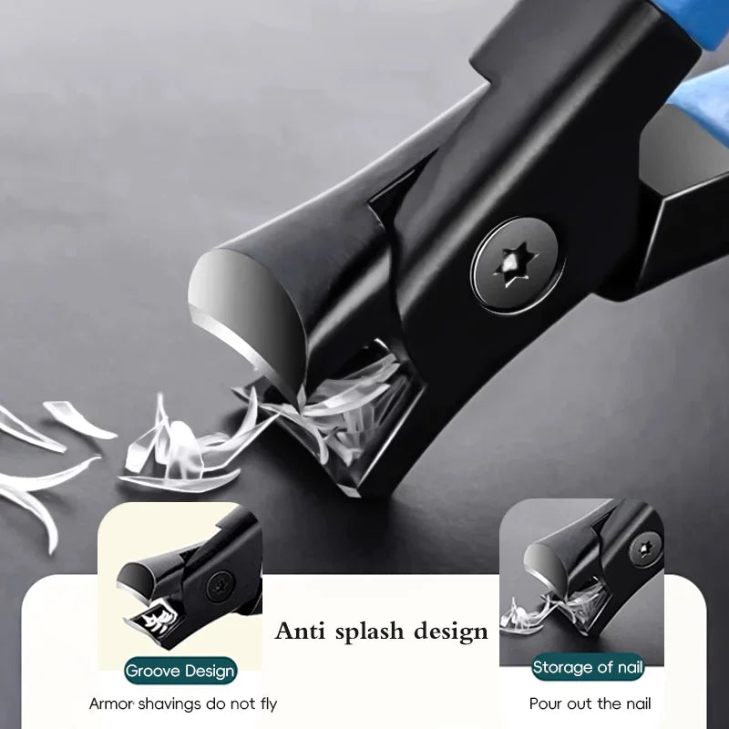 Stainless steel nail clipper is suitable for thick nails, wide pliers for nails, and a durable trimming tool with a large openin