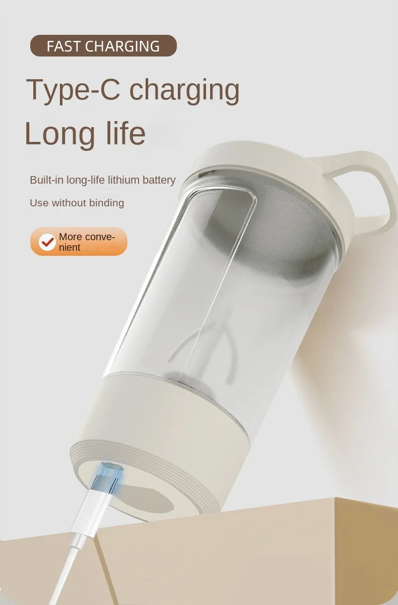 Electric Blender Cup Portable Blender Cup Milk Powder Protein Powder Blender Automatic Shaker Cup Home Travel Outdoor Sports Gym