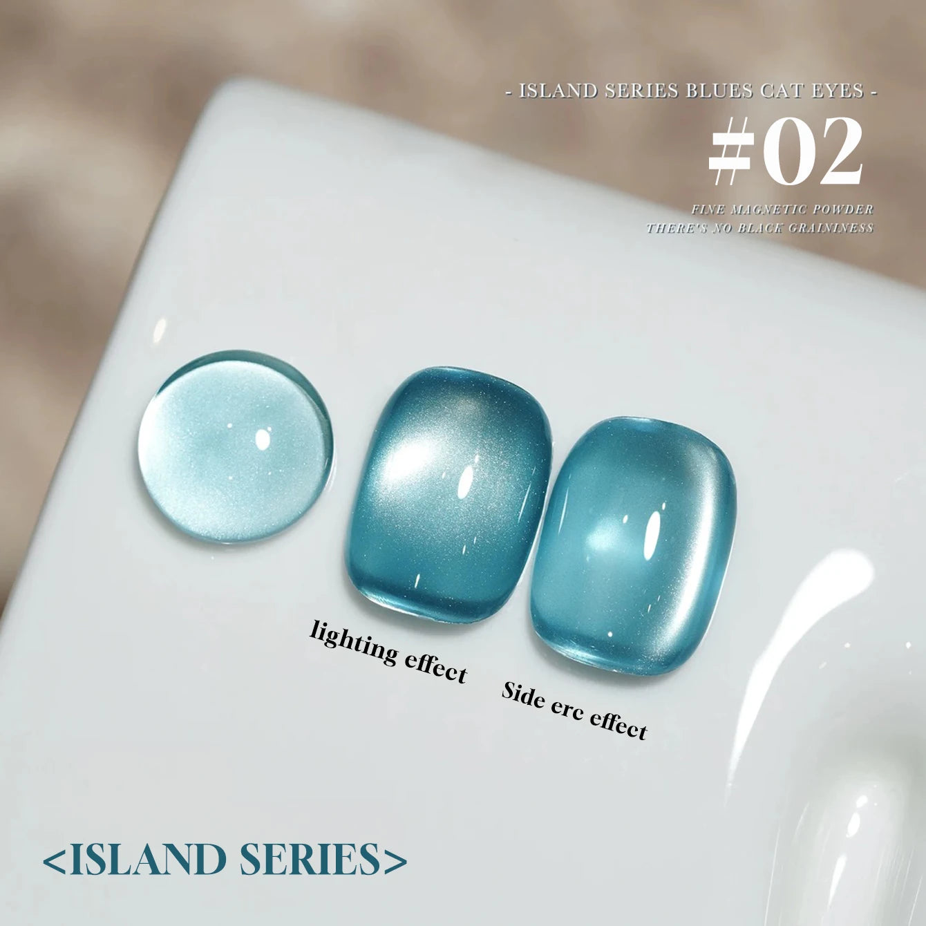 12ML 1-6PCS Summer And Autumn Island Glass Bead Magnet Cat Eye Gel Nail Polish Blue Nails Nail Art Nail Supplies