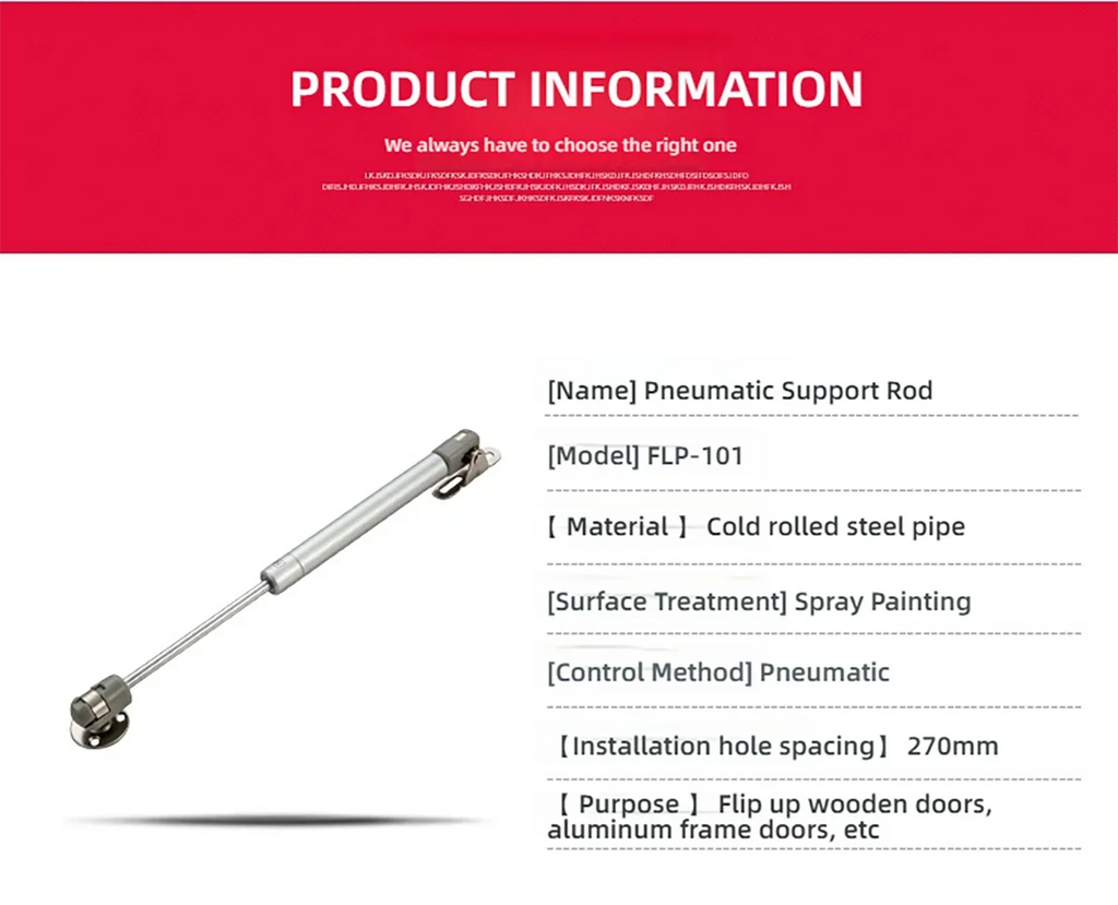 30/50/80/120/200N lifting hydraulic air strut suitable for cabinet door hinges, kitchen cabinets with air springs