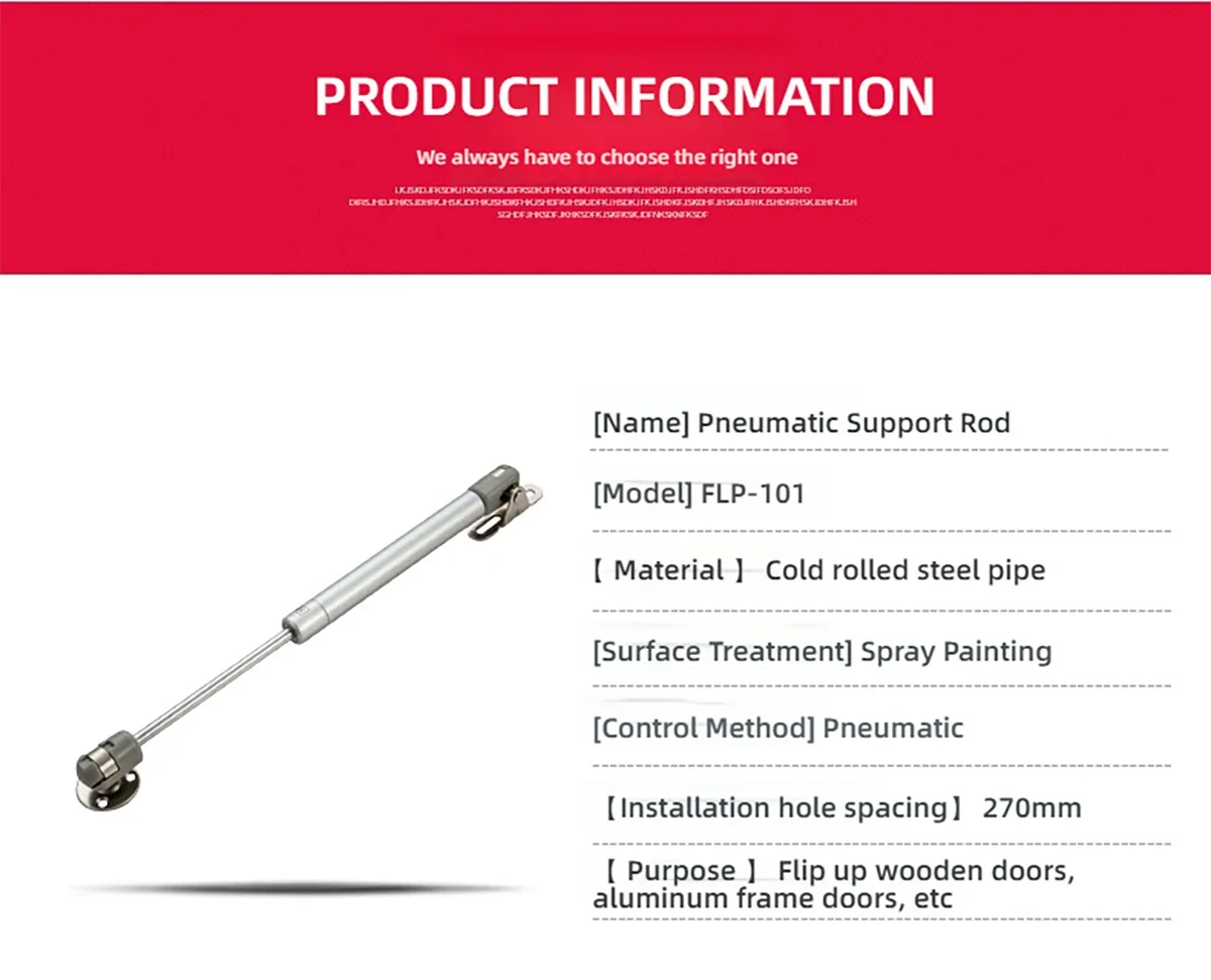 30/50/80/120/200N lifting hydraulic air strut suitable for cabinet door hinges, kitchen cabinets with air springs