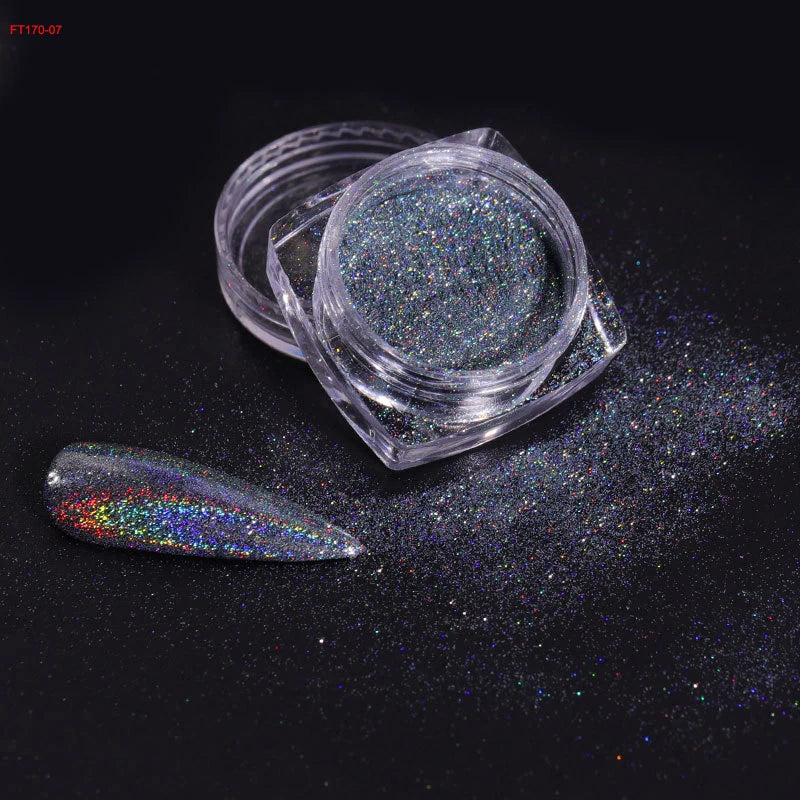 Pearl White Nails Glitter Aurora - Hailey Bieber Nails Moonlight Powders Fritillary Shell Mirror Pigment Nail Decoration