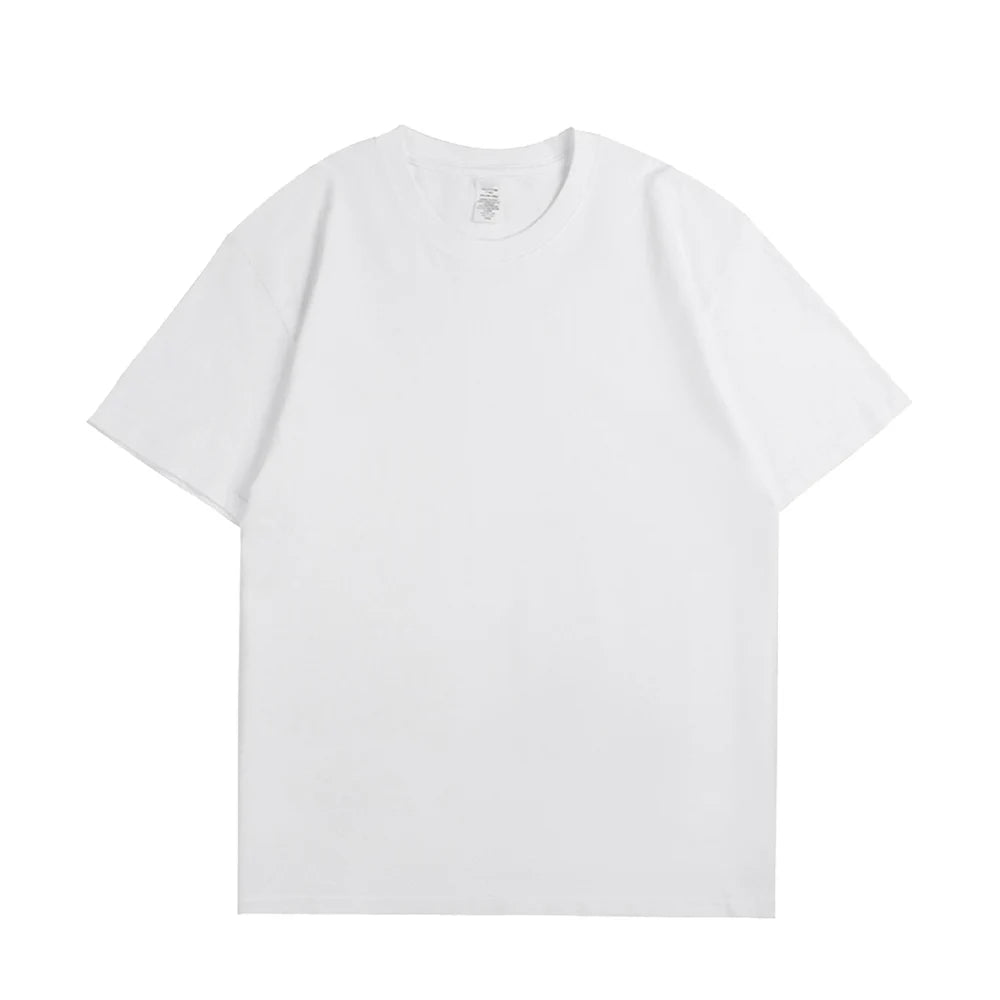 T Shirt For Men Summer Cotton Tops Loose Short-sleeved Casual Basic Shirt O Neck Solid Color Oversize T-shirt