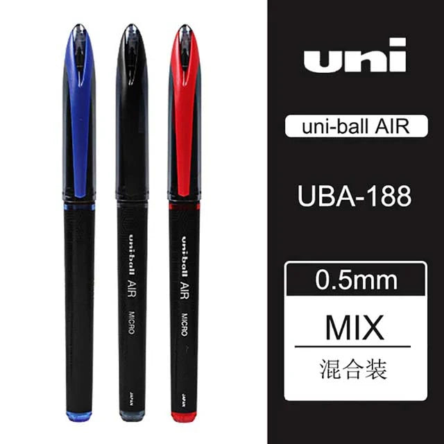 Japan Uniball Gel Pen AIR Straight Liquid Signature Pen UBA-188 Black Technology 0.5/0.7mm Free Writing School Supplies