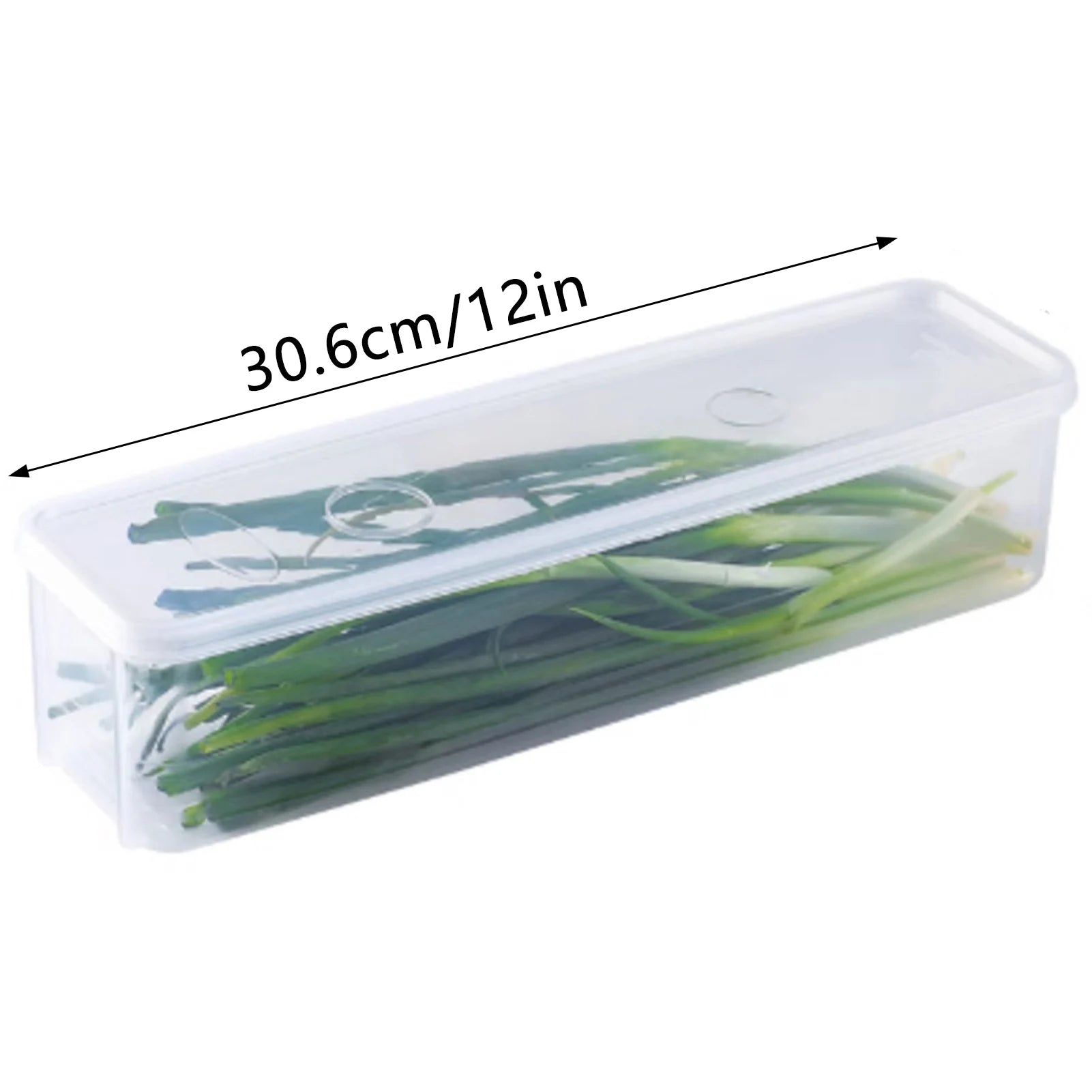 Cilantro Scallion Storage Box Refrigerator Fresh Keeper Container With Lid Vegetables Eggs Noodles Sealing Kitchen Organizer