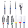 10pcs Nail Bits for Nail Drill,Ceramic Drill Bits for Nails Sets Acrylic,Cuticle Drill Bits for Nails Carbide Remover Bits