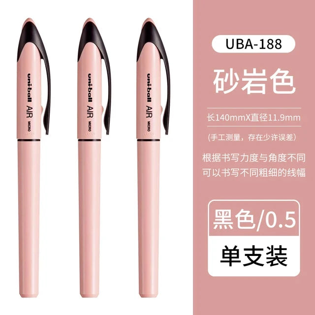 Japan Uniball Gel Pen AIR Straight Liquid Signature Pen UBA-188 Black Technology 0.5/0.7mm Free Writing School Supplies
