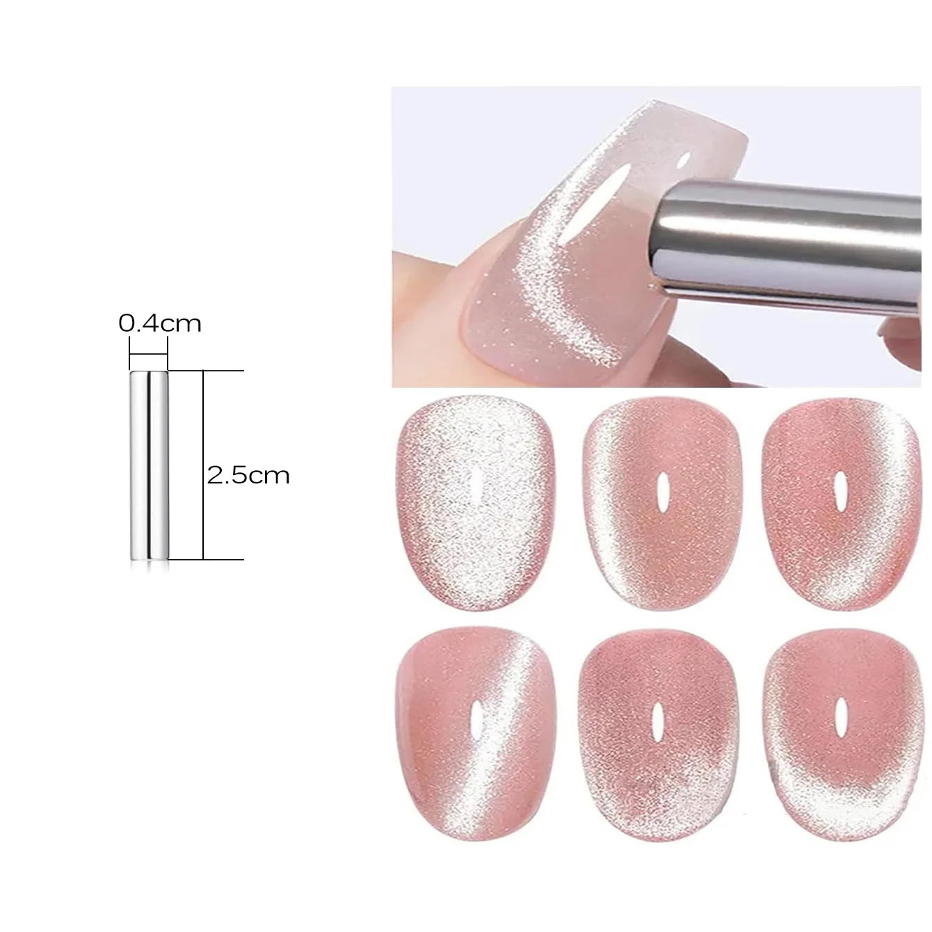 12ML 1-6PCS Summer And Autumn Island Glass Bead Magnet Cat Eye Gel Nail Polish Blue Nails Nail Art Nail Supplies
