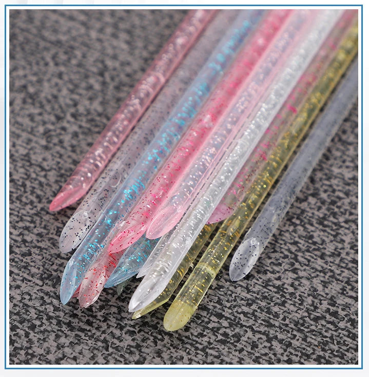 50/100 Pcs Reusable Double-Ended Cuticle Tool - Crystal Nail Art Pusher for Manicure & Pedicure