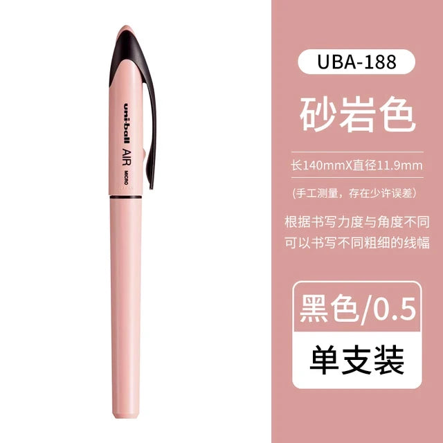 Japan Uniball Gel Pen AIR Straight Liquid Signature Pen UBA-188 Black Technology 0.5/0.7mm Free Writing School Supplies