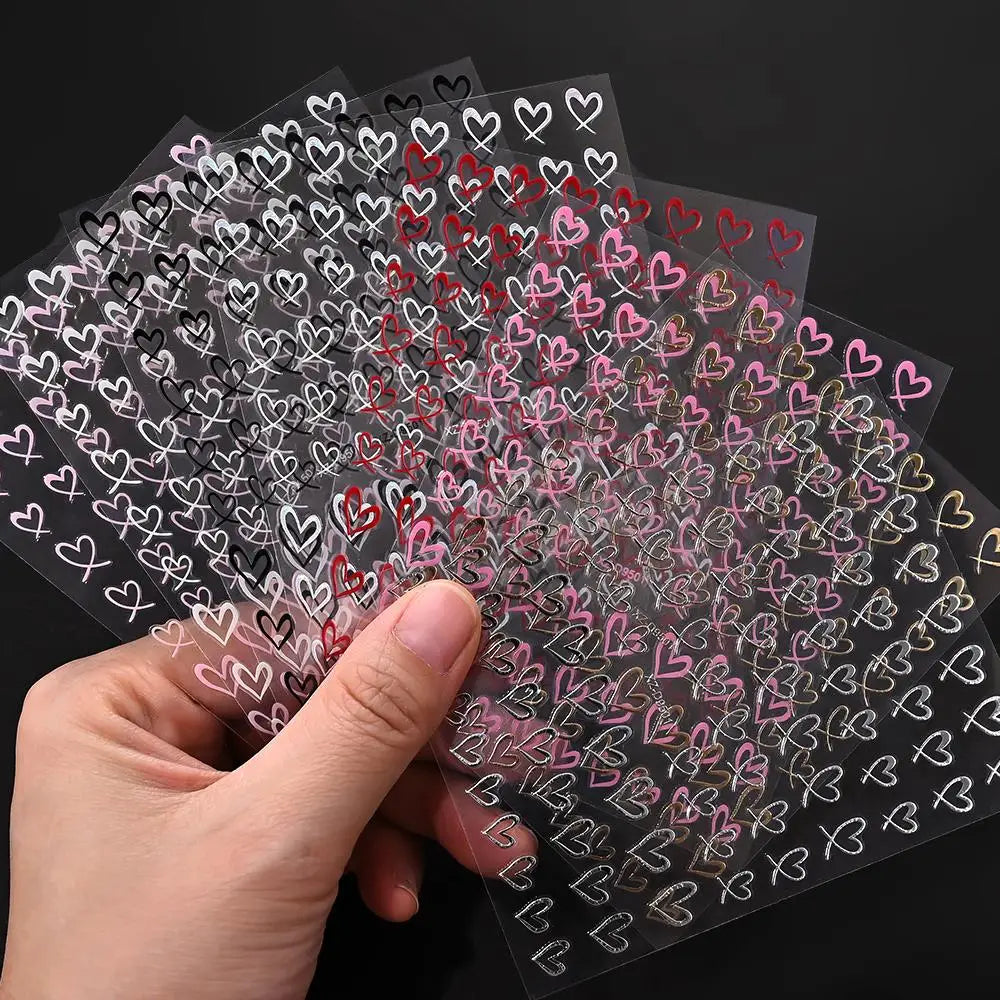 8Pcs/Set 3D Y2K Stars Nails Stickers 8-Colors Pentagram Self-Adhesive Nail Decals Five-point Stars Manicure Decoration Sliders 2