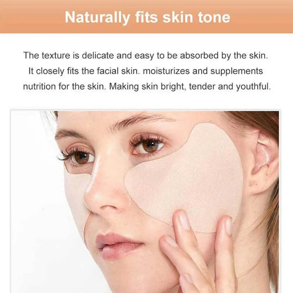 5 pair Golf Sunscreen Face Patches Anti-Sweat Moisturizing Sun Protection Stickers UV Facial Patch for Summer Outdoor Activities