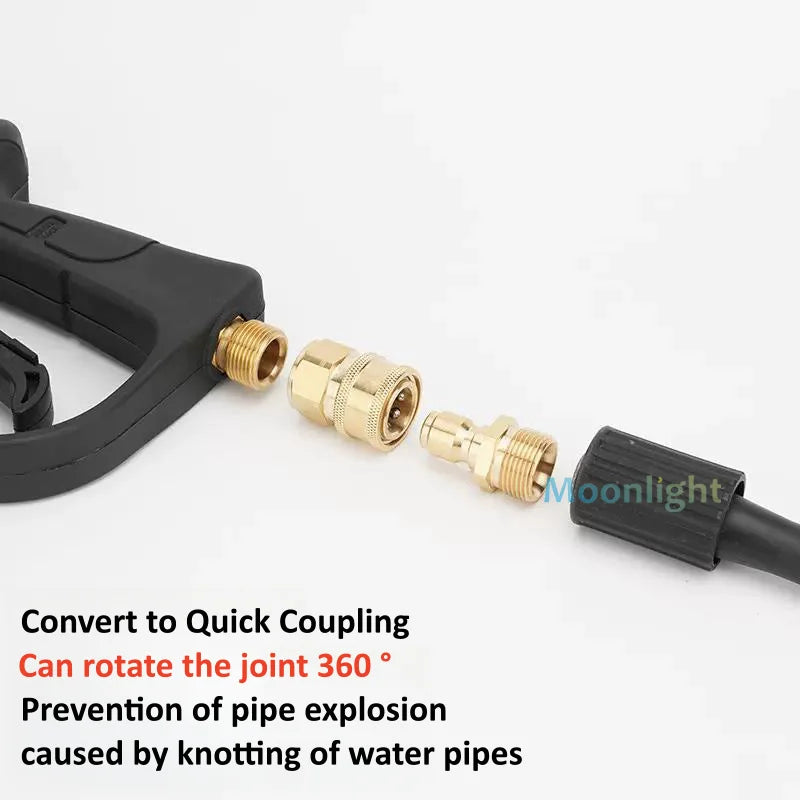 1/4" 3/8" 1/2" High Pressure Quick Connector Car Washer Adapter Water Gun Hydraulic Couplers Couplings for Garden Irrigation