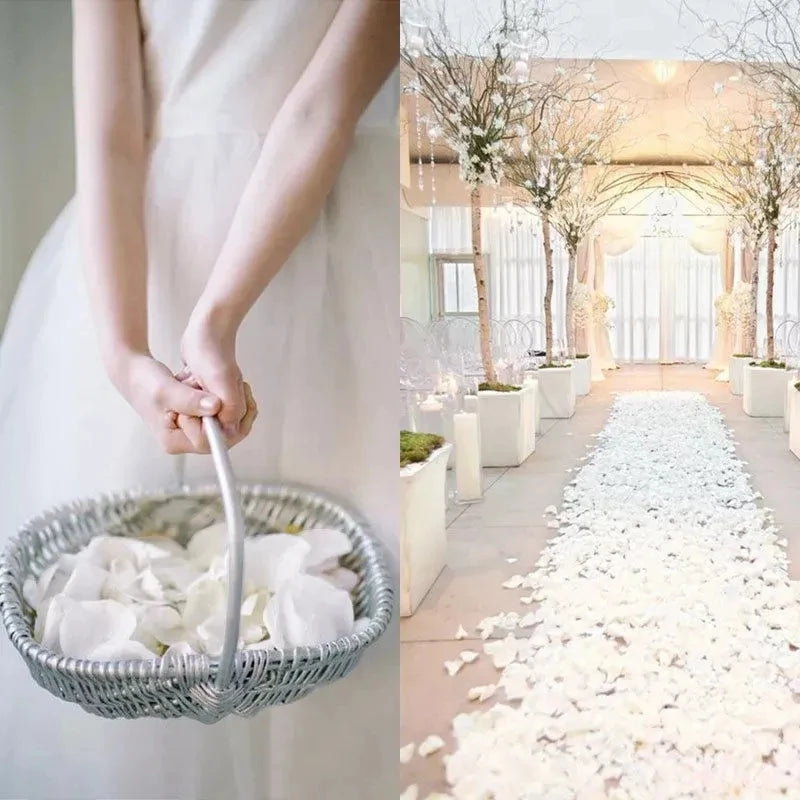 1000Pcs Top Colorful Artificial Fake Rose Petals Red White Gold Roses Petal Flowers Romantic Wedding Party Valentine Decor