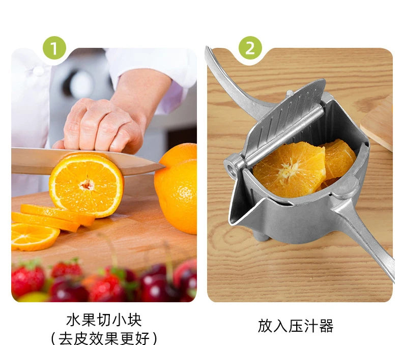 2024 Manual Juice Squeezer Aluminum Alloy Hand Pressure Juicer Pomegranate Orange Lemon Sugar Cane Juice Bar Kitchen Fruit Tool