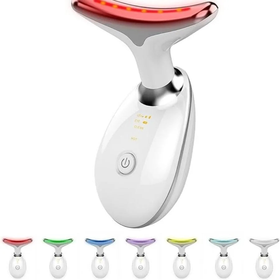 Electric Neck Massager Facial Lift with Seven Light Modes LED Skin Tightening Beauty Instrument