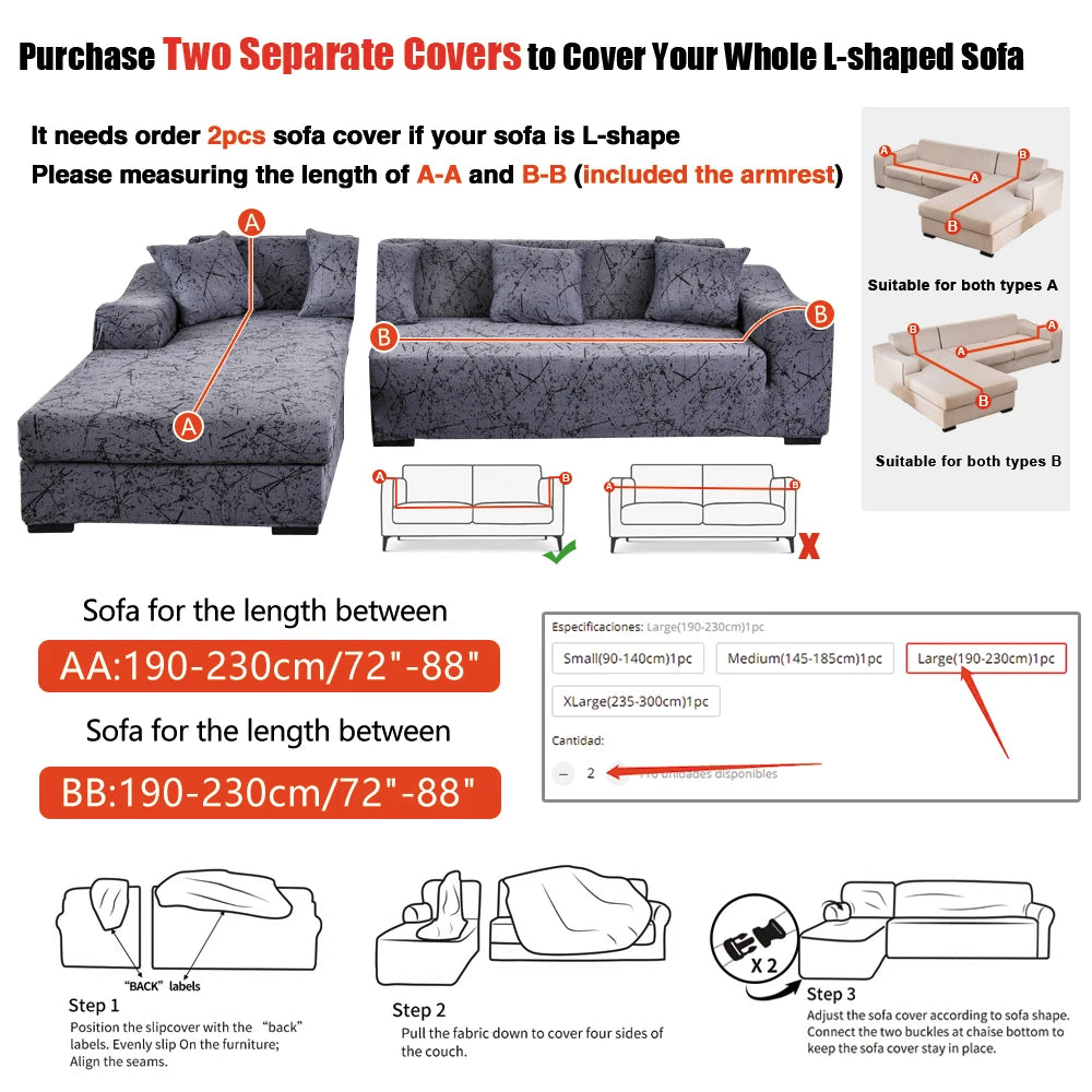 Coolazy Stretch Plaid Sofa Slipcover Elastic Sofa Covers for Living Room funda sofa Chair Couch Cover Home Decor 1/2/3/4-seater